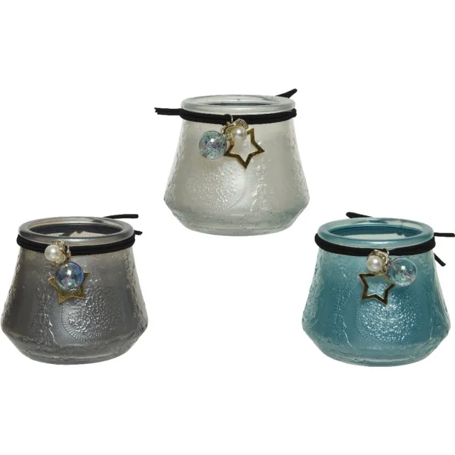 Decoris Geurkaars in glas Ø7,3x6,8cm verschillende