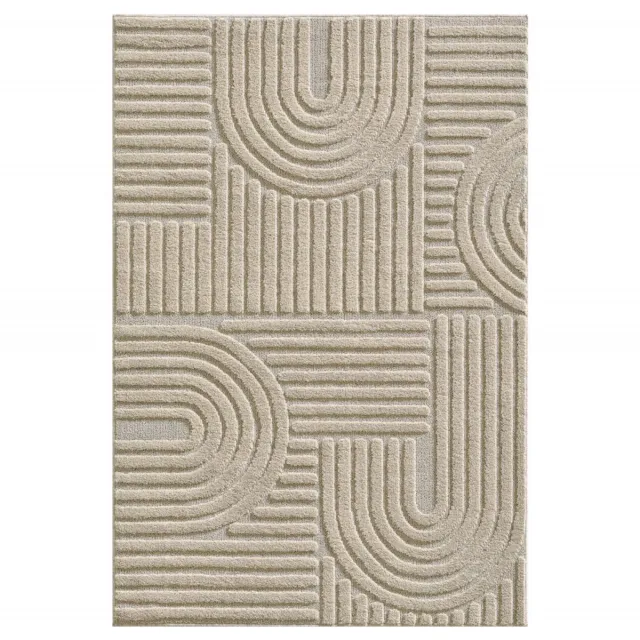 Japandi ART Japandi Vloerkleed Beige – Scandinavisch & Japans Design – Laagpolig – 240x340 cm