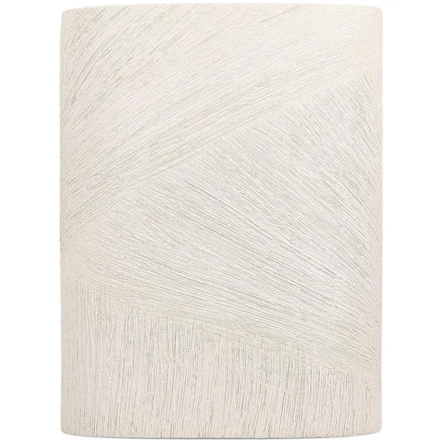 Fameilleur vaas 18,5x8,5xH24,5cm ovaal beige Vico - keramieken decoratieve bloemenvaas, voor bloemen, takken en droogbloemen, woondecoratie voor modern interieur, mooi als cadeau