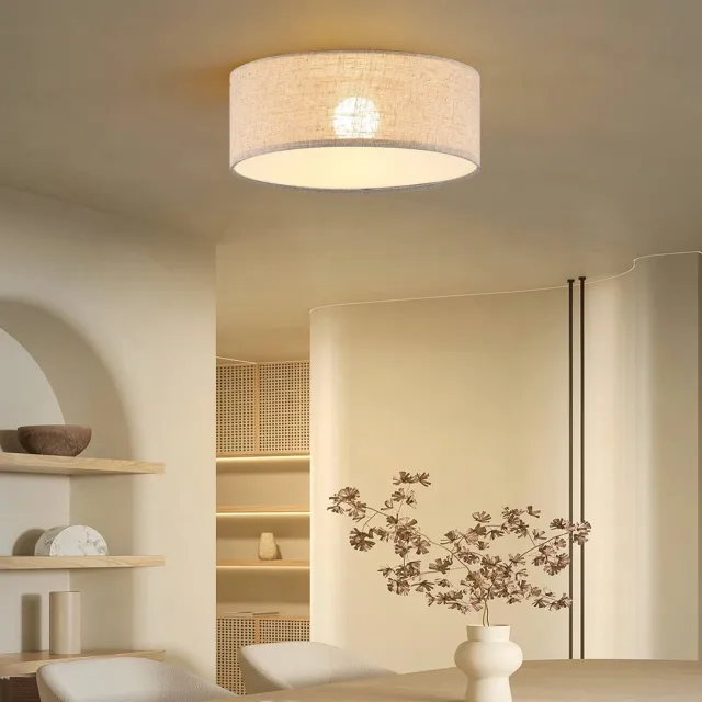 NOUS Living plafondlamp Daniel (Ø32 cm) Naturel