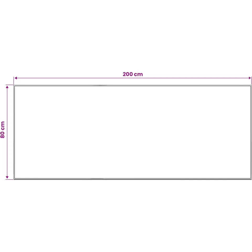 vidaXL Vloerkleed ORIZ Meerkleurig 80 x 200 cm 100% polyester, foto 3