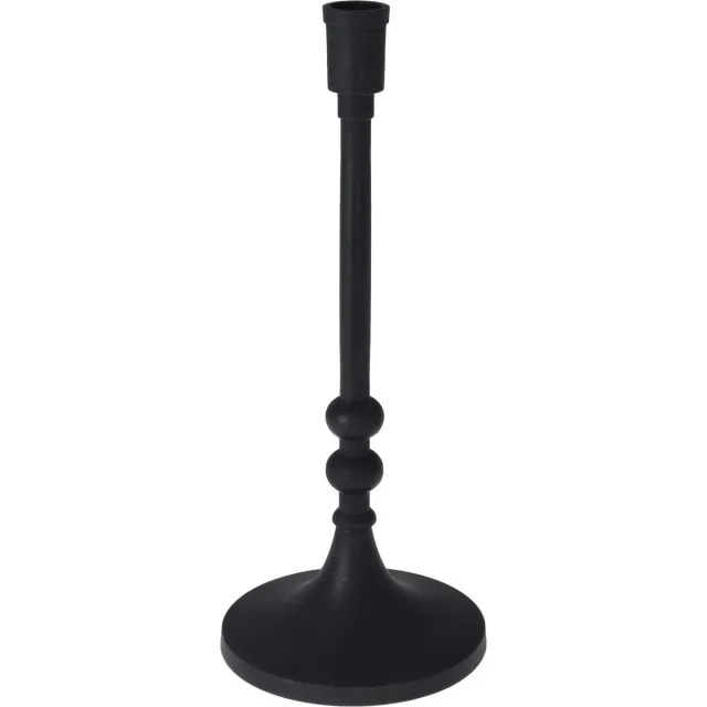 H&S Decoration Kandelaar - zwart - kaars - 31 cm hoog - woondecoratie - kerst