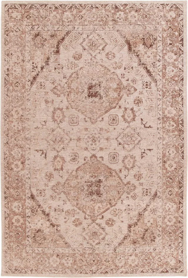NOUS Living vloerkleed crème/roodbruin, foto 2