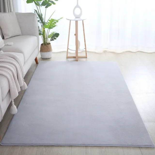 flycarpets Alberta Laagpolig Fluffy Vloerkleed - Zilver - 120x170 cm Grijs