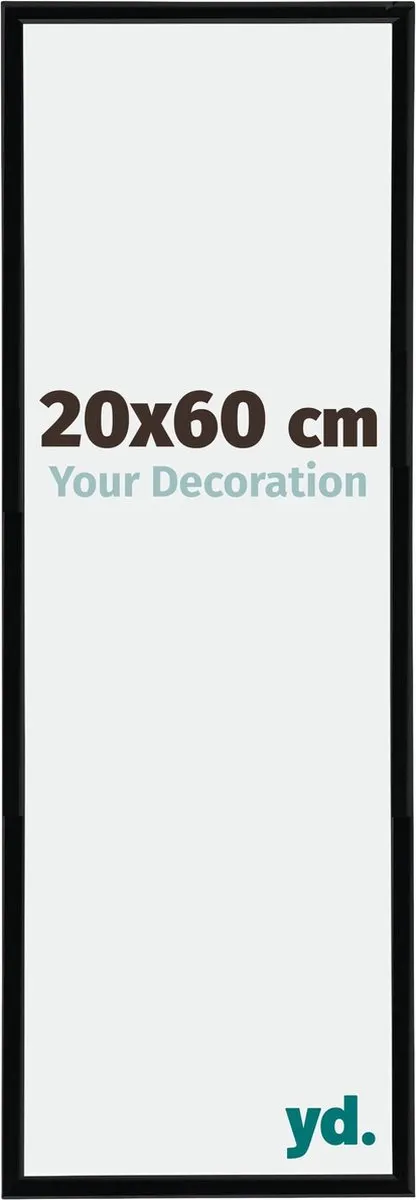 yd. Your Decoration - Fotolijst 20x60 cm - Kunststof - Zwart Hoogglans - Annecy