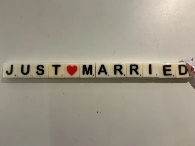 Paper dreams LETTERKAARS SET JUST MARRIED Wit