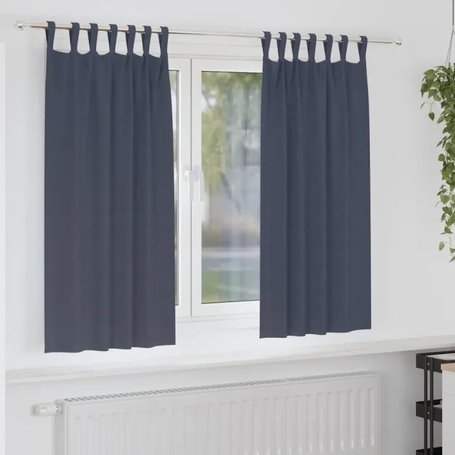 vidaXL Zwart-out Gordijnen met Ringen 2 st Antraciet 175 x 140 cm