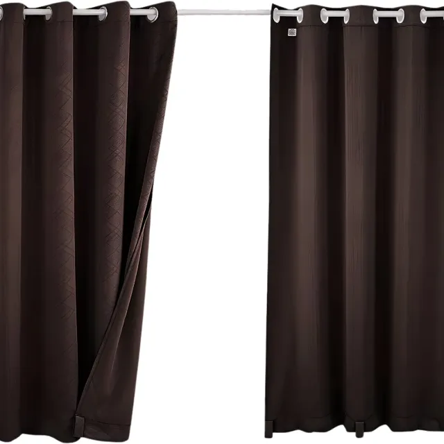 Happiq buiten privacy gordijnen - 132 x 275 cm 2 stuks - voor tuin, terras en pergola - Koffiebruin 132 x 275 cm