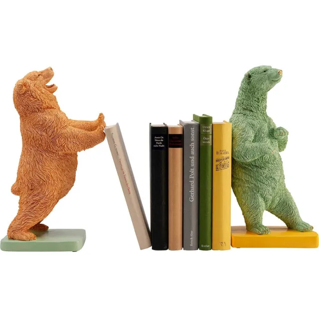 Kare Design Boekensteun beren (2/Set) Kare Design Veelkleurig