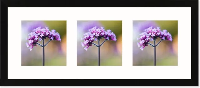 SecaDesign Anima Drieluik Fotolijst - Fotomaat 13x13 cm - Zwart