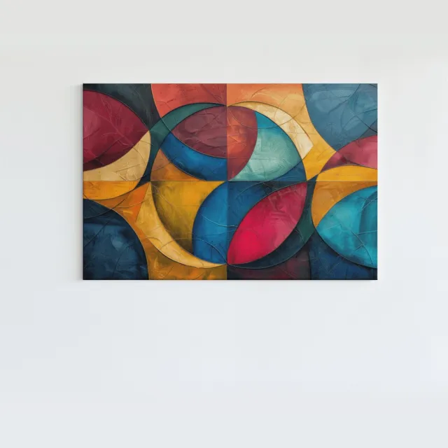 Trendex Global Canvas Schilderij - Abstract Kleurrijk - Wanddecoratie - Schilderij - 150x100x2 cm