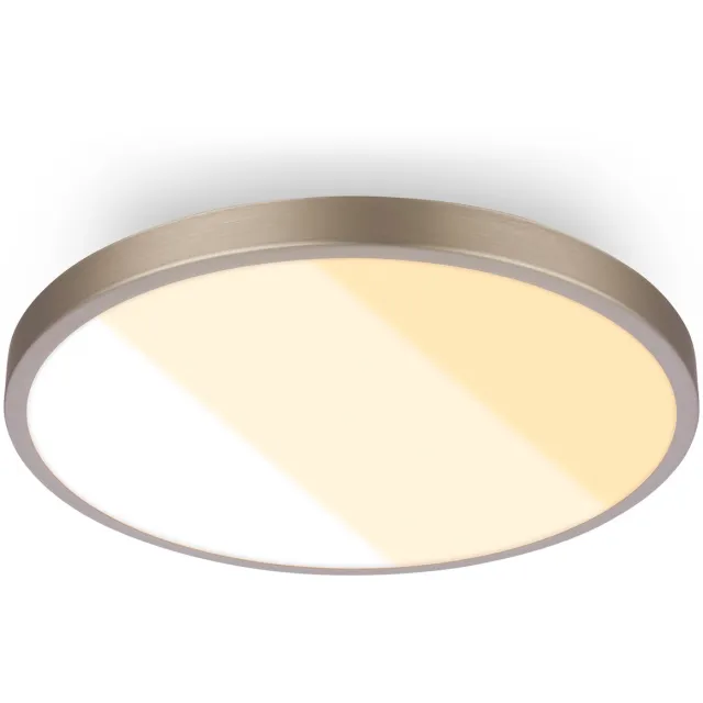 Briloner Shine - CTS Plafondlamp voor badkamer - badkamerverlichting - IP44 - 2700K/3000K/4000K - nikkel - Ø24cm