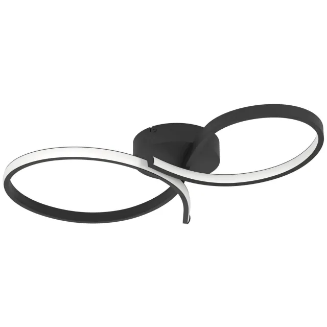 EGLO Serpins Plafondlamp - LED - 60 cm - Zwart|Wit Zwart;Wit;