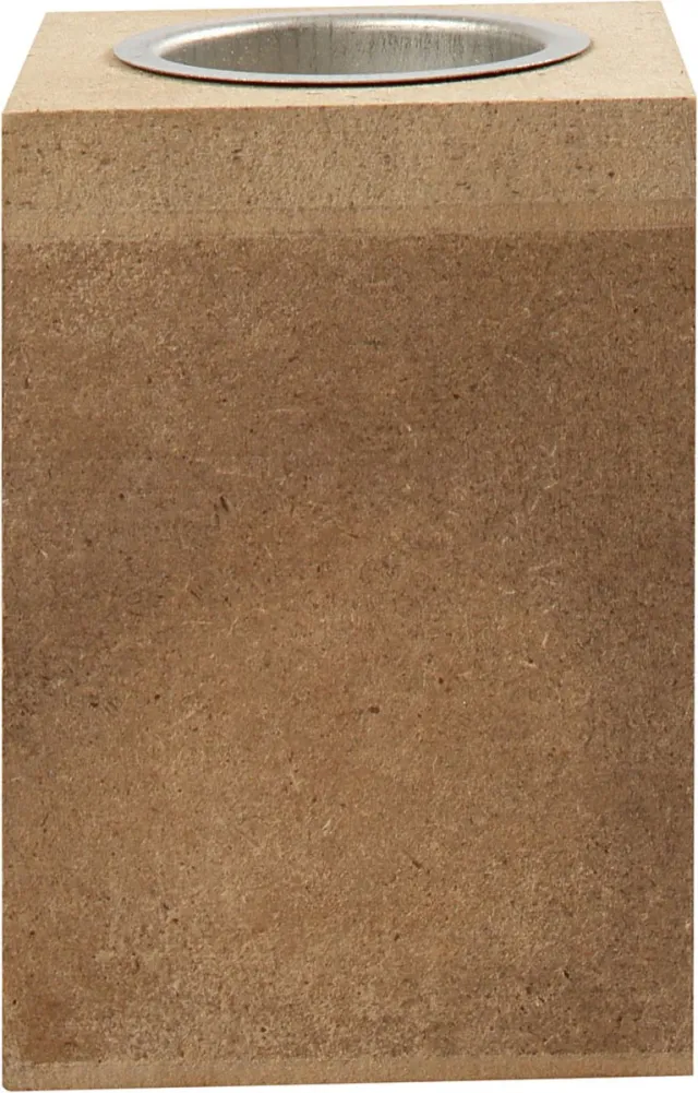 PacklinQ Waxinelichthouder, H: 10 cm, afm 7x7 cm, 1stuk/ 1 stuk Brown