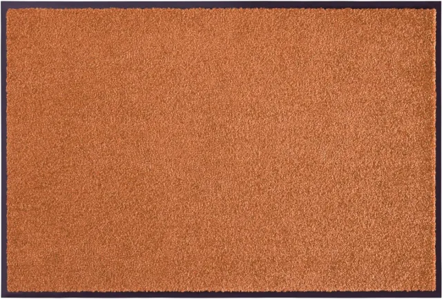 Famanu Deurmat 40 x 60 cm, beschikbaar in 12 kleuren, wasbaar en weerbestendig, antislip, voor entree en buitengebruik, oranje