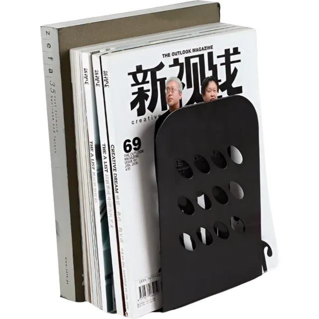 Comix boekensteunen, 2 stuks, zwart