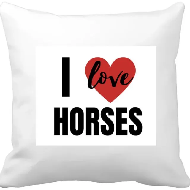 Akyol i love horses Kussen hoes - Paarden - paarden liefhebbers - verjaardagscadeau - kado - gift - 40 bij 40 cm Multicolor