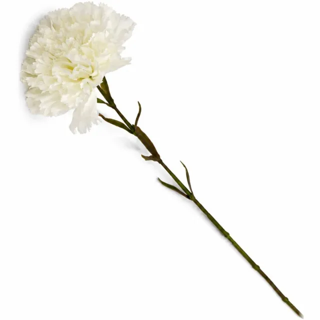 homebound by ky Kunstbloem anjer enkel 55cm off-white Beige