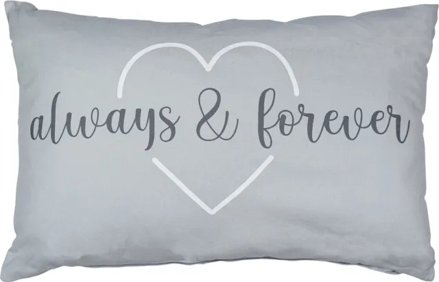 Mars & More Sierkussen 'Always & Forever' (40x60cm) Wit