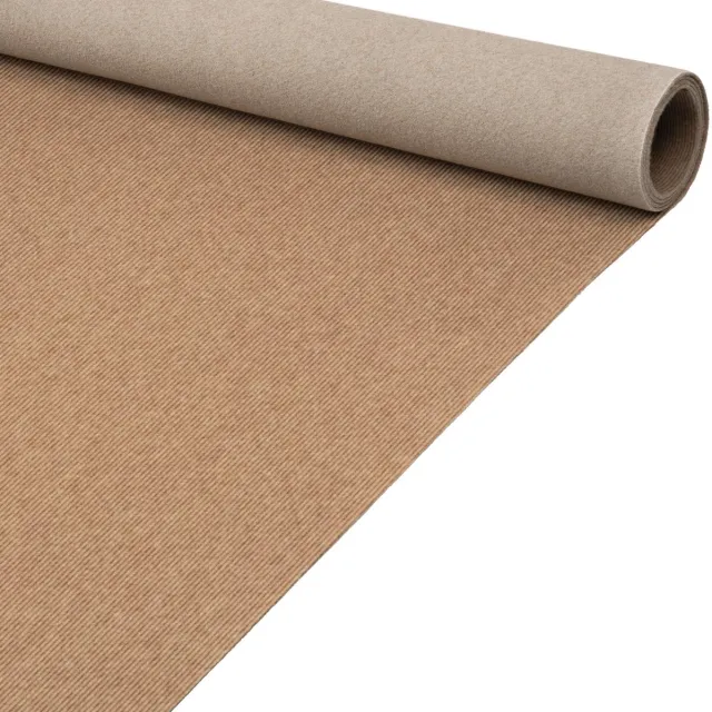 ANRO Eventtapijt Beige 250x133cm – Beurstapijt Loper Messeloper Bruiloftsloper Antislip Op Maat