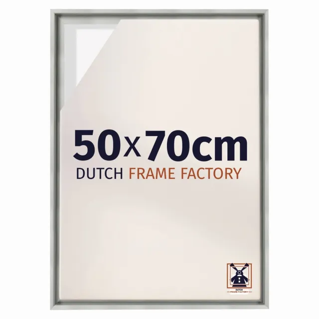 Dutch Frame Factory Baklijst 50x70 cm - Zilver Mat - Geschikt voor Canvasdoek - MDF Baklijst Lausanne
