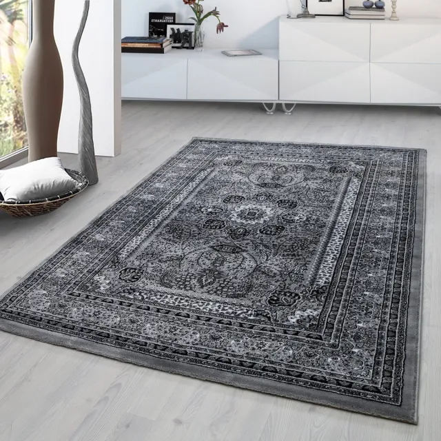 Ayyildiz Oosterse vloerkleed, oosters design, grijze kleur, vloerkleed voor de woonkamer, jute achterkant, afmeting: 200 cm x 290 cm GREY