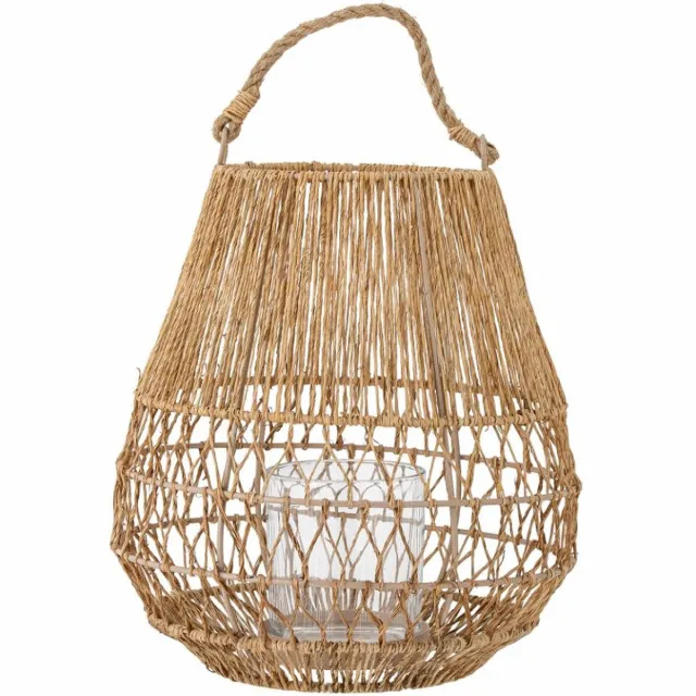Bloomingville Ramona lantaarn - Naturel jute - ⌀26 x H40 cm