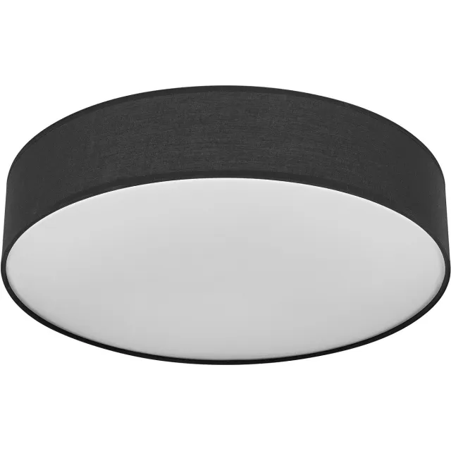 Osram ORBIS PARIS plafondlamp 400mm, zwart, 2xE27 fitting, kan worden uitgerust met slimme lamp, hoge kwaliteit, modern design, met stoffen kap, geschikt voor binnengebruik, rond, IP20