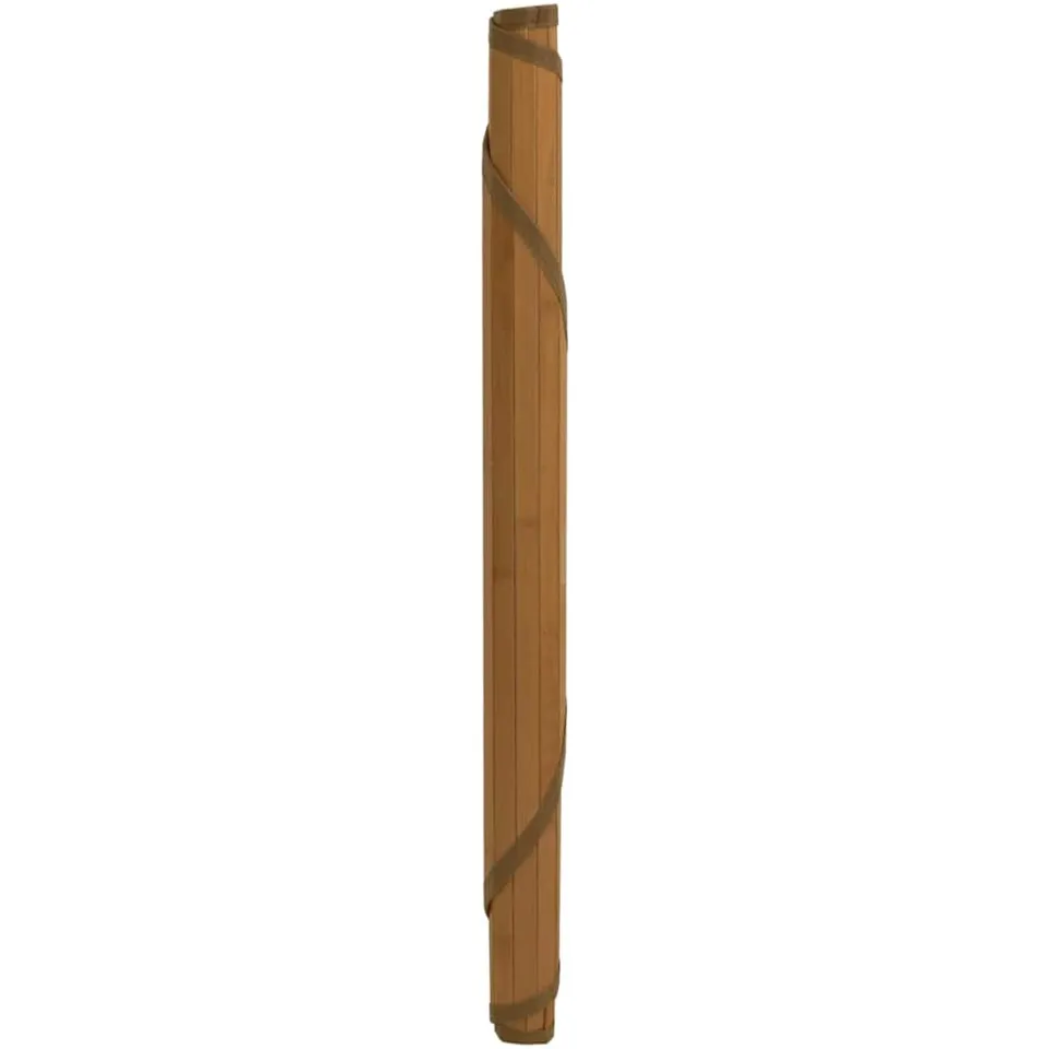 vidaXL Vloerkleed rond 100 cm bamboe bruin