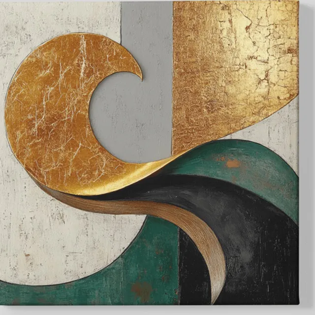 Trendex Global Vierkant Canvas Schilderij - Abstracte Kunst - 100x100x2 cm Kleurrijk