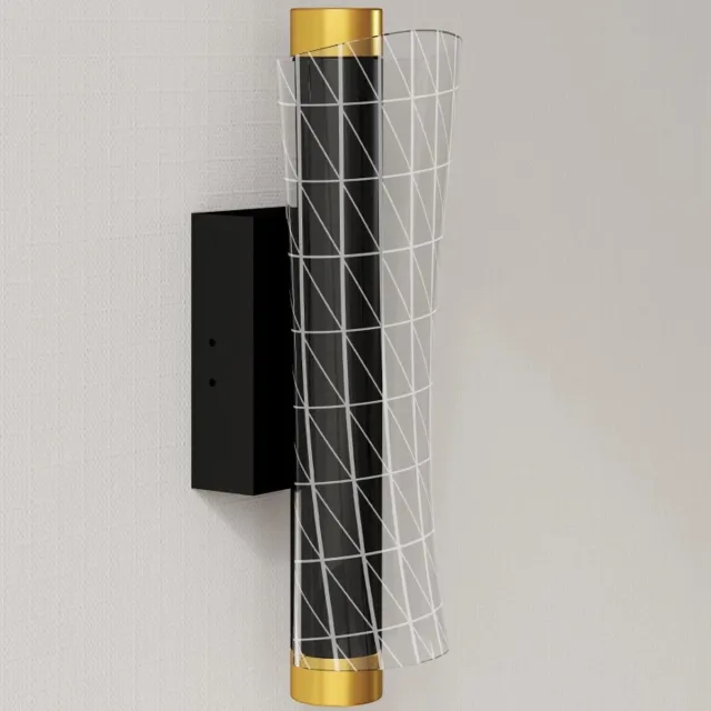 ZYLARO Plafondlamp - Wandlamp Voor Binnen - LED-verlichting - Rasterdesign - Dimbare Bedlamp - Metaal - Zwart