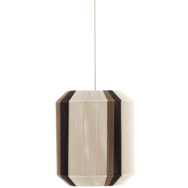 Light & Living Hanglamp Kozana Creme + donkerbruin