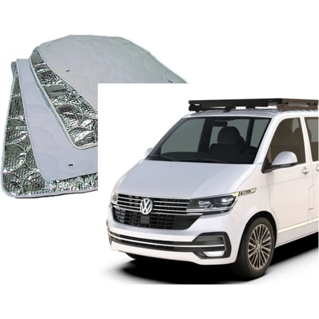 geschikt voor Volkswagen T6 Raamisolatie Geschikt voor Volkswagen T6 of VW T6.1 voorzijde 3 delig grijs