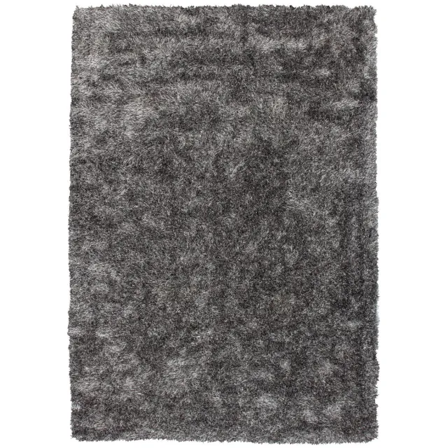 Padiro pluizig hoogpolig shaggy vloerkleed 240 x 330 cm - donkergrijs - modern effen ontwerp - met een zachte uitstraling - voor vloerverwarming - van polyester en katoen