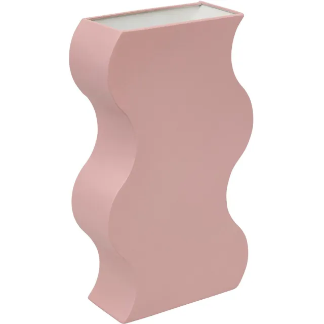 Atmosphera Chéri Gietijzeren vaas - 21x8x35cm - Roze
