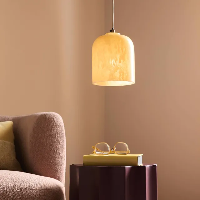 NOUS Living hanglamp Kai (Ø15 cm) Lichtgeel/crème