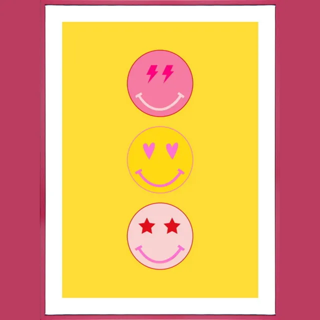 homebound by ky Poster in frame smile 30x40cm Geel