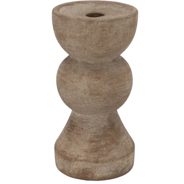 Daan kromhout Kaarsenhouder - Kandelaar - Florence - Bronze - Bruin - Keramiek - Cementlook - 21 cm bruin brons