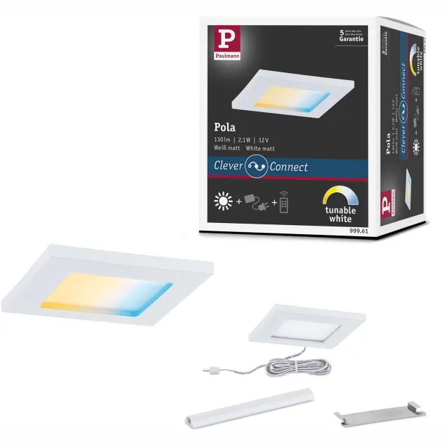 Paulmann Clever Connect LED-spot Pola Tunable White 2,5W Wit mat