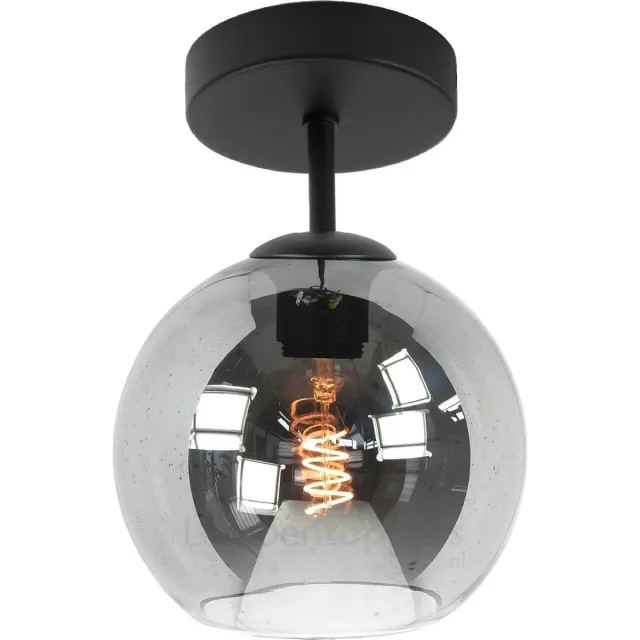 Highlight Plafondlamp Fantasy Globe Smoke Ø 20cm Zwart