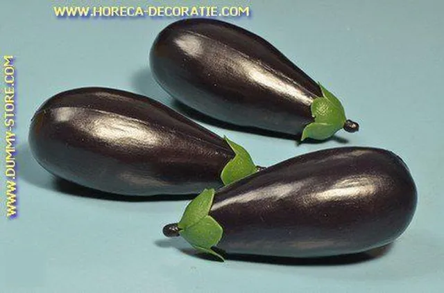 MilaNNE Aubergines, 3 stuks (namaak) Donkerleigrijs
