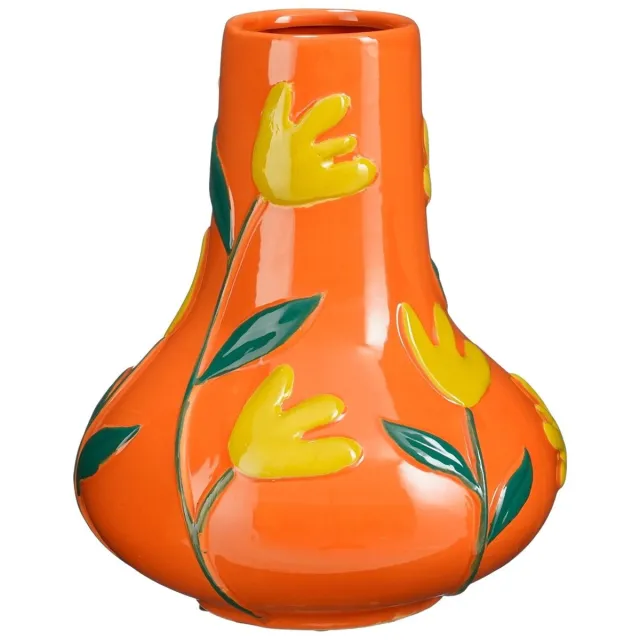 Mica Decorations Ava Vaas - H30 x Ø25 cm - Keramiek - Oranje