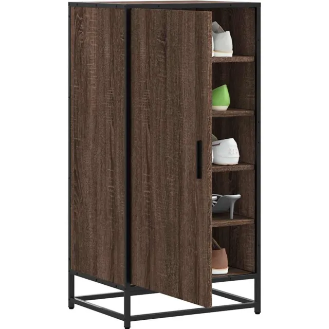 vidaXL Schoenenrek 48x38x97,5 cm bewerkt hout bruin eikenkleurig