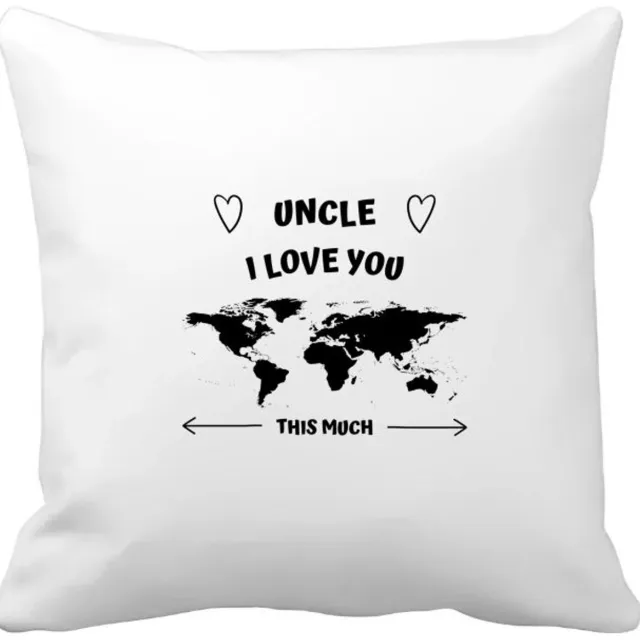 Akyol uncle i love you this much Kussen hoes - Oom - geweldige oom - liefste oom - verjaardag - cadeau - kado - bedankje - geschenk - 40 bij 40 cm Multicolor