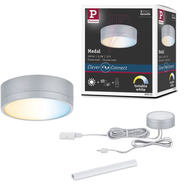 Paulmann Clever Connect LED-spot Medal Tunable White 2,3W Chroom mat
