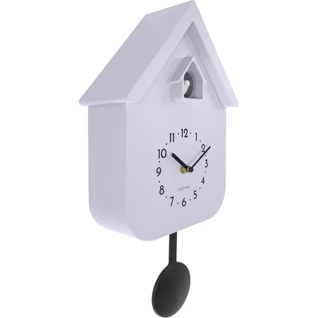 NeXtime Twitter – Koekoeksklok – 21.5 × 41.5 × 8.5 cm – Plastic – Lavendel – Stil Lavender