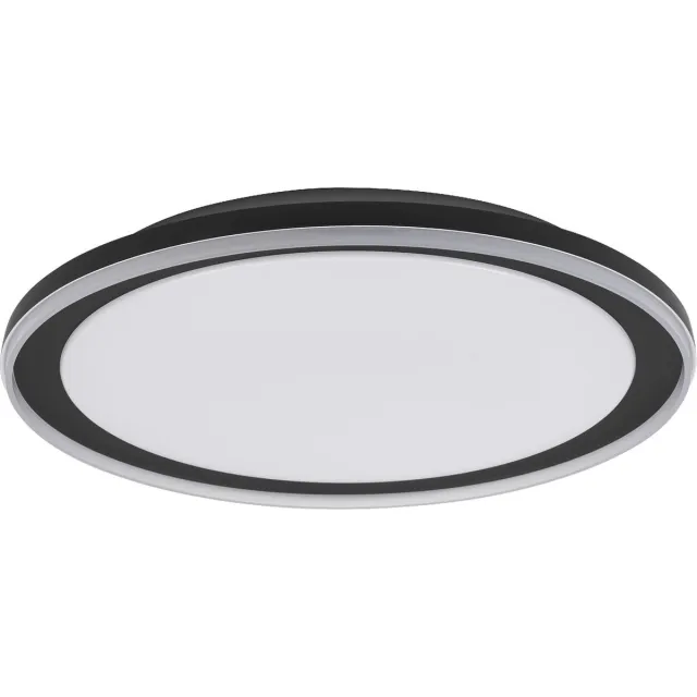 Ledvance ORBIS Pederson LED plafondlamp met kunststof ring, zwart, 36W, 2500lm, 3000K, 830 vriendelijk warm wit, 550mm diameter, IP20 bescherming, inclusief montageschroeven en pluggen