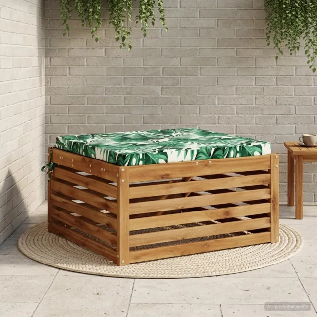 vidaXL Zitkussens SOEST 100% Polyester Bladpatroon 70 x 70 x 5 cm Groen