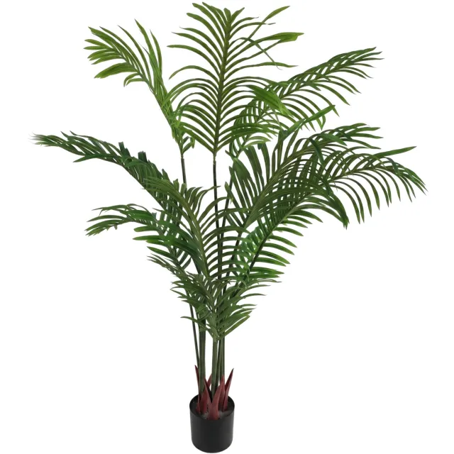 EDENIA Kunstplant - Kunstmatige palm in een pot, hoogte 140 cm Groen