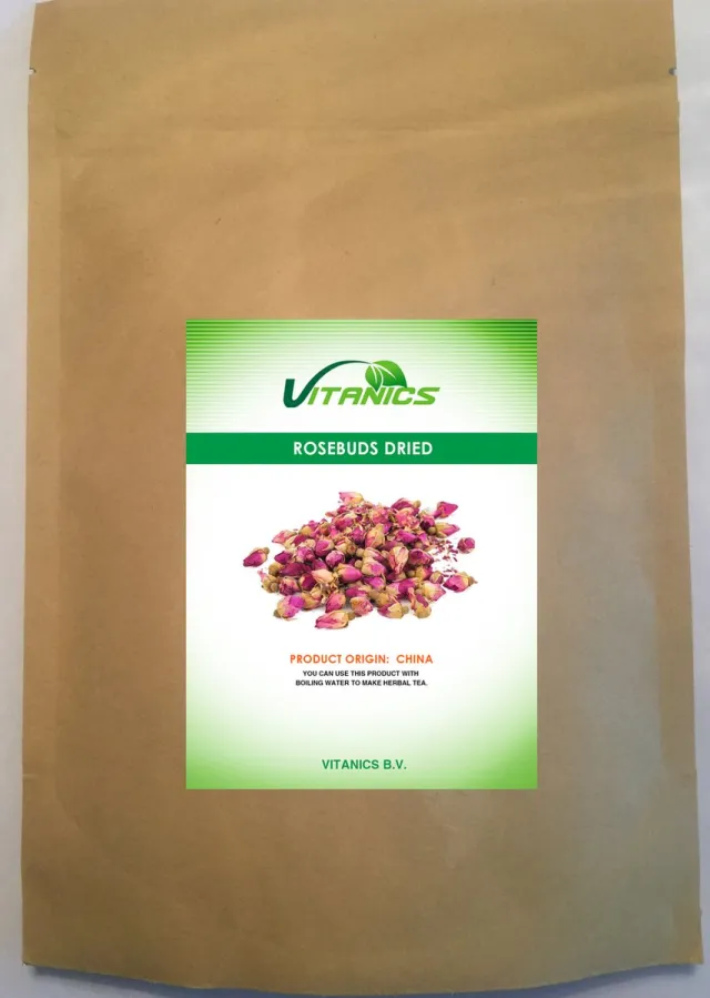 Vitanics B.V. Rozenknoppen Gedroogd 125g Paars rood